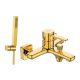 Invena GLAMOUR single-lever wall-mounted bathtub faucet, gold