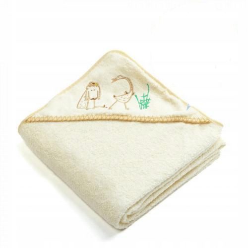  Libra-Babies Hooded Blanket 95 x 95 cm White
