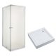 Invena PARLA shower cubicle, double sliding doors, 80 x 80 cm