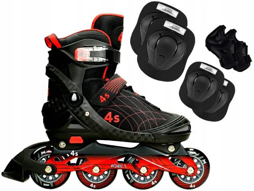  PATINS EN LIGNE RÉGLABLES + PROTECTEURS 30-33