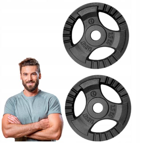  Cast iron weights 2x 2.5kg gym fitness weight handlebar 2in1 set