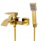 Wall-mounted bathtub and shower fitting Granitan ELVA BATHTUB GOLD, gold