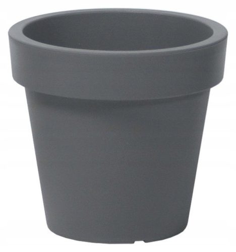  Prosperplast flowerpot, 49 cm x 49 x 45.5 cm, diameter 49 cm, plastic in grey and silver