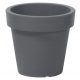  Prosperplast flowerpot, 49 cm x 49 x 45.5 cm, diameter 49 cm, plastic in grey and silver