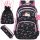  School backpack with multiple compartments_) K&M Black, Pink tones, Multi-coloured 30 l