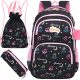  School backpack with multiple compartments_) K&M Black, Pink tones, Multi-coloured 30 l