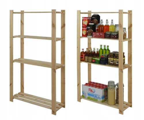  Wamar wooden storage shelf, 150 x 80 x 28 cm, max. 40 kg per shelf