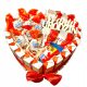  Heart cake with Kinder chocolates mix of sweets Gift Set + inscription