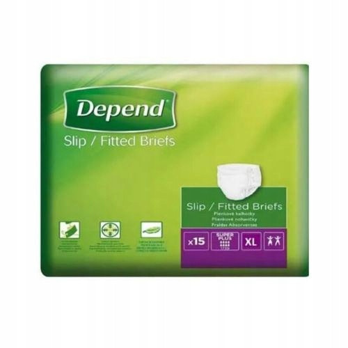  DEPEND SLIP Super Plus size XL Adult diapers, 15pcs.