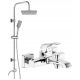 Kuchinox Limo surface-mounted shower set + Valvex Antiga single-lever wall-mounted bath and shower mixer, chrome