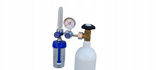 Medical oxygen set, 2-liter bottle with reducer