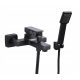 Single-lever wall-mounted bathtub faucet ZXC black