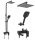 Rea Fort Black Matt surface-mounted shower set