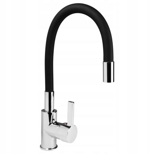 Aqui RUB FLUX floor-standing kitchen faucet Black, Silver