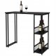  Woltu rectangular black kitchen table 50 x 120 x 105 cm