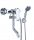 Single lever wall-mounted bath and shower mixer, ZXC, chrome