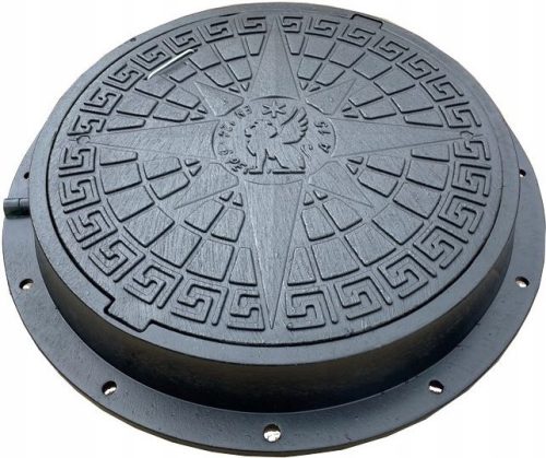 Manhole cover for septic tank well Ø800/600 PE 5 tons