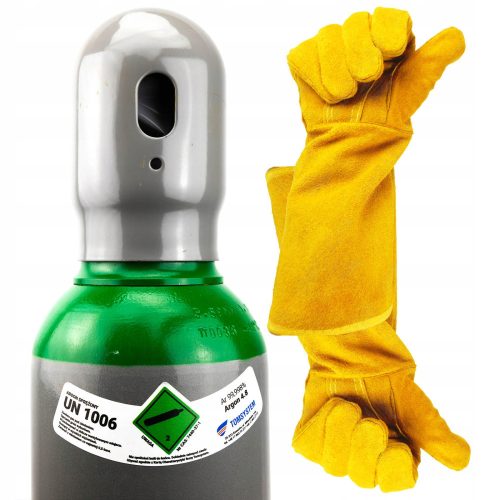 SET - ARGON GAS CYLINDER 8L (FULL) + GLOVES