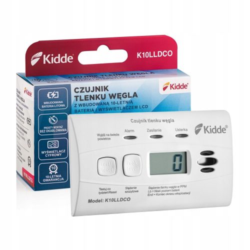 Kidde K10LLDCO carbon monoxide detector with display