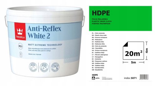 TIKKURILA ANTI-REFLEX WHITE2 WHITE PAINT 10L FILM