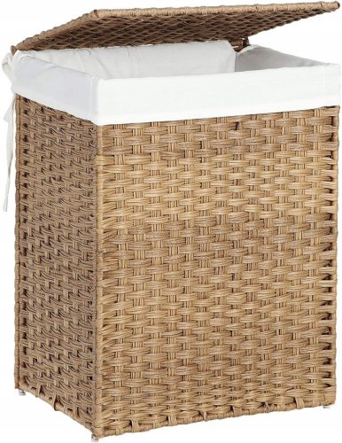 Laundry baskets and containers Songmics 90l freestanding laundry basket, natural