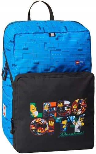  LEGO City LEGO School Backpack with One Compartment, Black, Blue Tones, 22 l