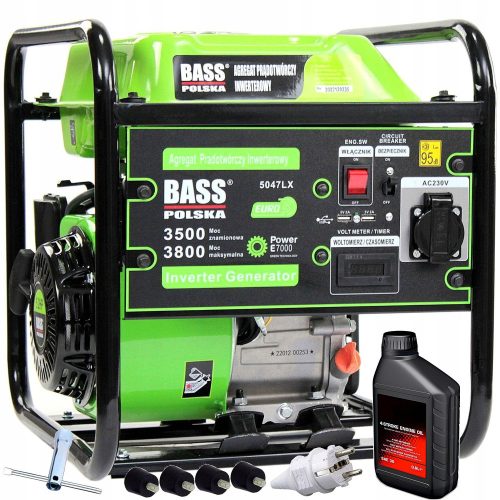 Portable Single-Phase Power Generator Bass 3800 W Gasoline