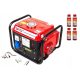 Portable single-phase stainless steel gasoline generator with 1500 W