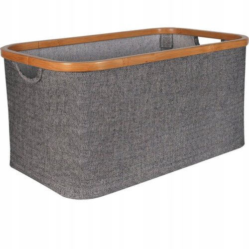  Gadgy 35l Freestanding Laundry Basket, Grey and Silver Tones