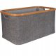  Gadgy 35l Freestanding Laundry Basket, Grey and Silver Tones