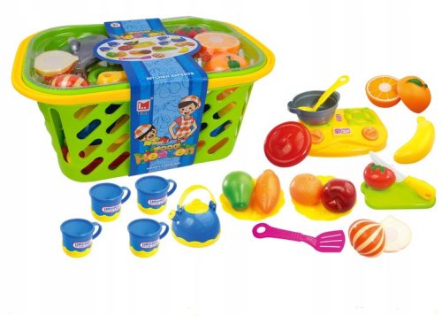  Kitchen set shopping basket fruits vegetables