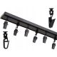  Decorative two-track ceiling rail 320 cm made of black aluminum