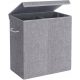 Laundry baskets and containers Freestanding laundry basket Wide Decor 142l, grey and silver tones