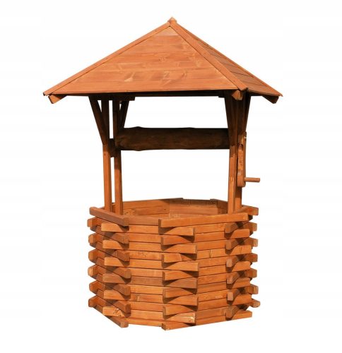  garden fountain made of wooden furniture