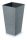  Prosperplast flowerpot, 50 cm x 26.5 x 50 cm, diameter 26.5 cm, plastic in grey and silver