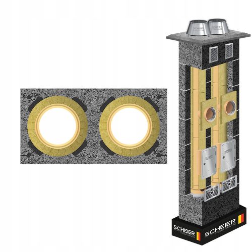 Keramikkamin Dual 200+200 8m System