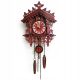 Clock for home Wall clock in red tones, 19.1 cm