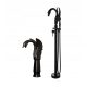 Old Black Retro Bathtub Faucet and Sink Set