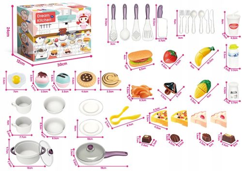  Mega Kitchen Set Food and Accessories 47 pcs