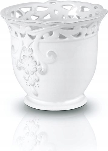  Polnix flowerpot 13 cm x 13 x 11 cm diameter 13 cm ceramic white