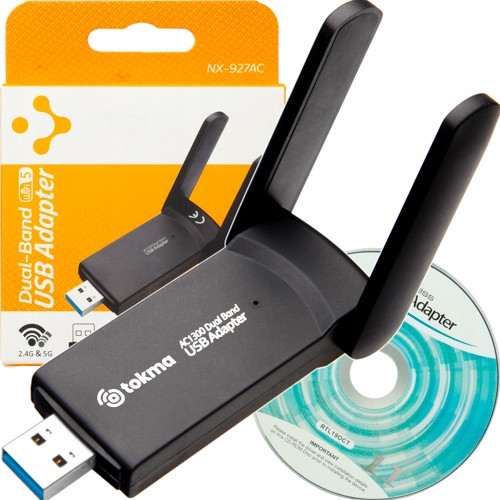  AC1300 ADAPTER WiFi NETWORK CARD Wi-Fi USB WITH ANTENNAS 1300Mbps 5GHz