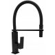 Black stand kitchen faucet in granite look