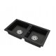 Brado Borys two-bowl sink, granite, beige tones