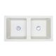 Brado Borys two-bowl sink, white granite