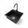 Brado Big Don single-bowl sink, black granite