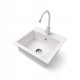 Brado DON + BETA single-bowl sink, white granite