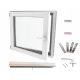 Left plastic window Lorac 60x60 cm white