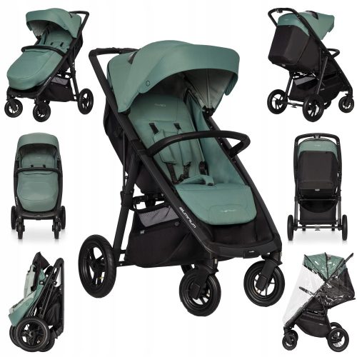  EasyGo Quantum Air stroller, black and green