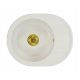 Brado BELLA single-bowl sink, white siphon, golden white granite