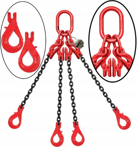 CHAIN SINGLE 4C 2.36T 1M LINK SECURE HOOKS